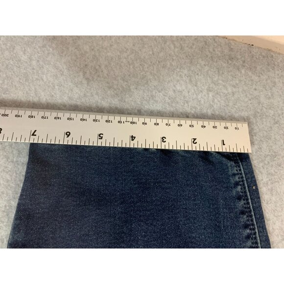 Laurie Felt Womens Size 1X Knit Clean Jean Jogger Blue Denim Belt Waist Raw Hem - Picture 3 of 8